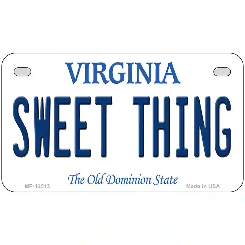 Sweet Thing Virginia Novelty Metal License Plate 7" x 4" (MP)