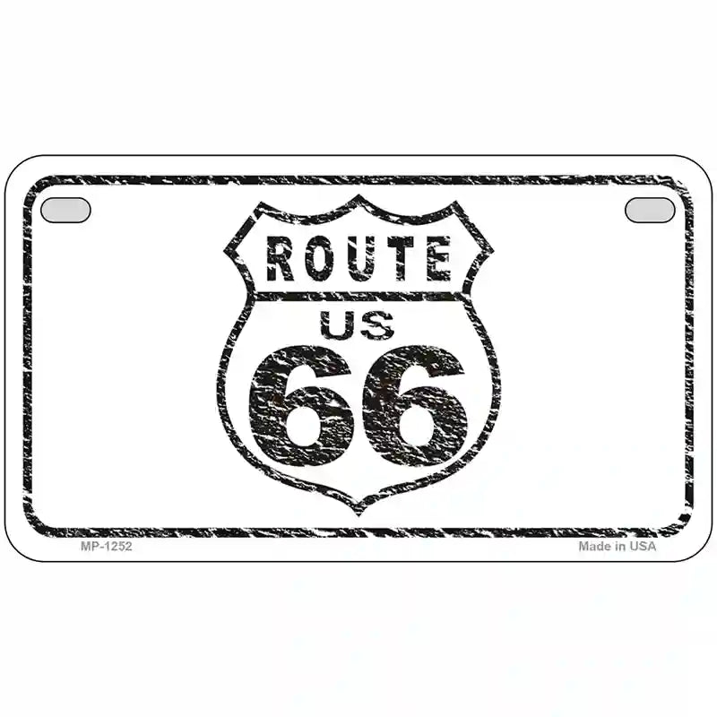 Route 66 Distressed Novelty Metal License Plate 7" x 4" (MP)