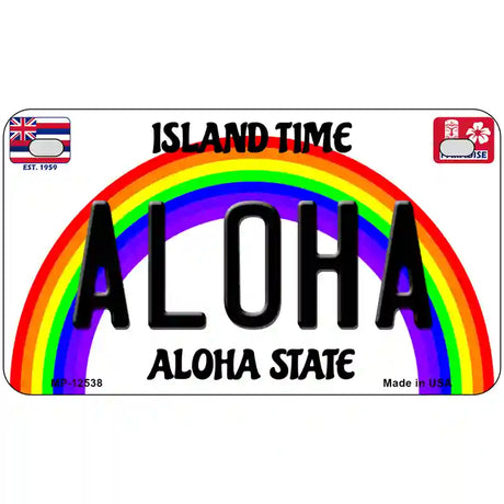 Aloha Hawaii Novelty Metal License Plate 7" x 4" (MP)