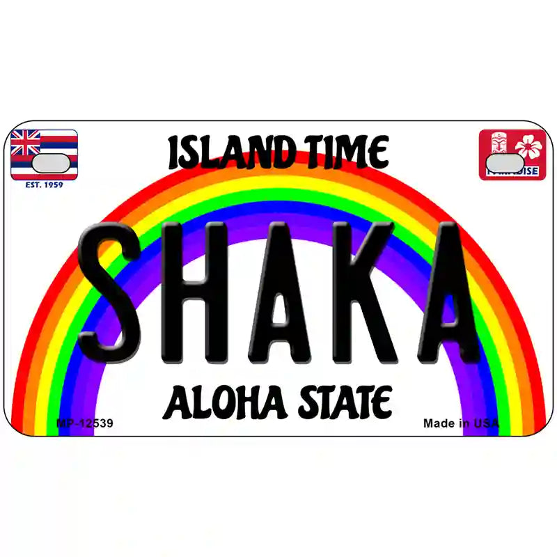 Shaka Hawaii Novelty Metal License Plate 7" x 4" (MP)