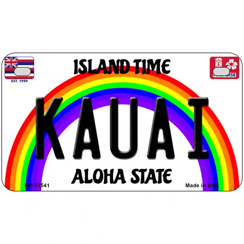 Kauai Hawaii Novelty Metal License Plate 7" x 4" (MP)