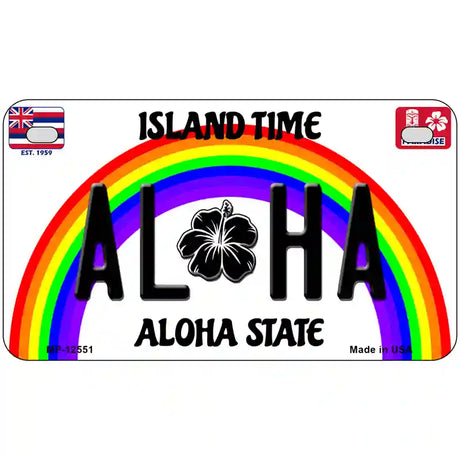 Aloha Hawaii Novelty Metal License Plate LP-12551 7" x 4" (MP)