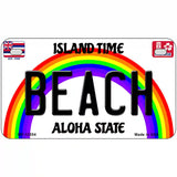 Beach Hawaii Novelty Metal License Plate 7" x 4" (MP)