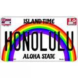 Honolulu Hawaii Novelty Metal License Plate 7" x 4" (MP)