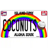 Coconuts Hawaii Novelty Metal License Plate 7" x 4" (MP)