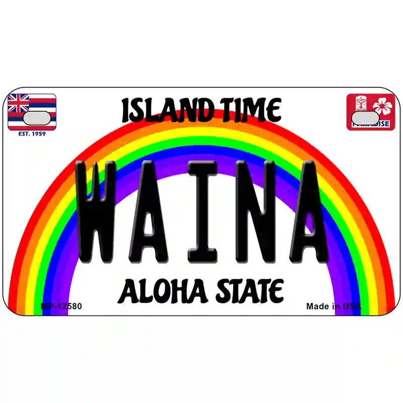 Waina Hawaii Novelty Metal License Plate 7" x 4" (MP)