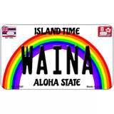 Waina Hawaii Novelty Metal License Plate 7" x 4" (MP)