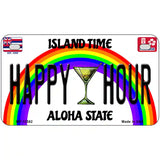 Happy Hour Hawaii Novelty Metal License Plate 7" x 4" (MP)