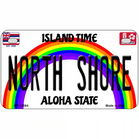 North Shore Hawaii Novelty Metal License Plate 7" x 4" (MP)