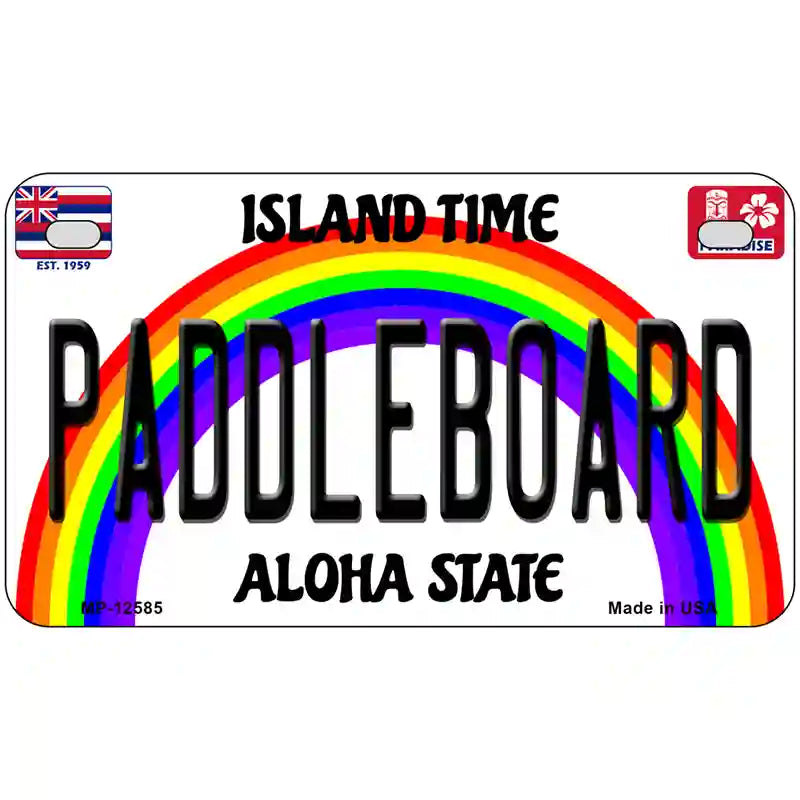 Paddleboard Hawaii Novelty Metal License Plate 7" x 4" (MP)