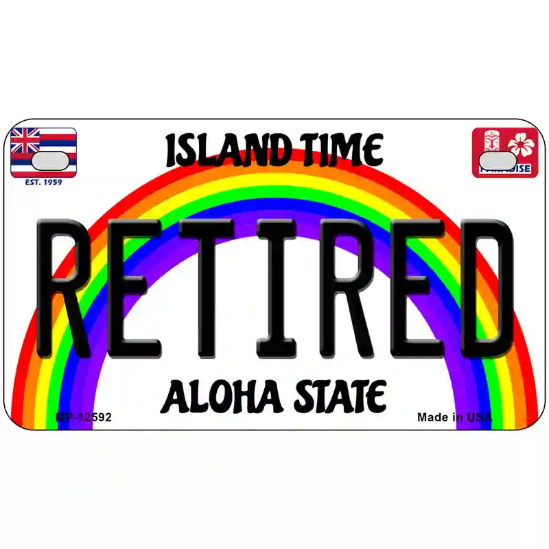 Retired Hawaii Novelty Metal License Plate 7" x 4" (MP)