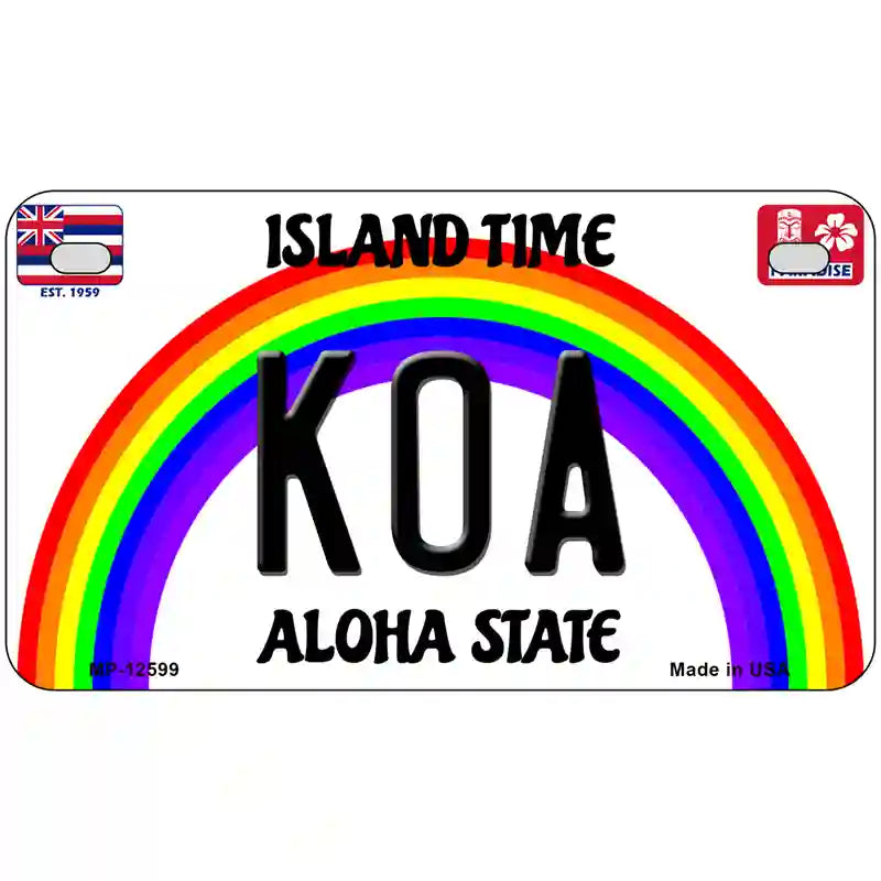 Koa Hawaii Novelty Metal License Plate 7" x 4" (MP)