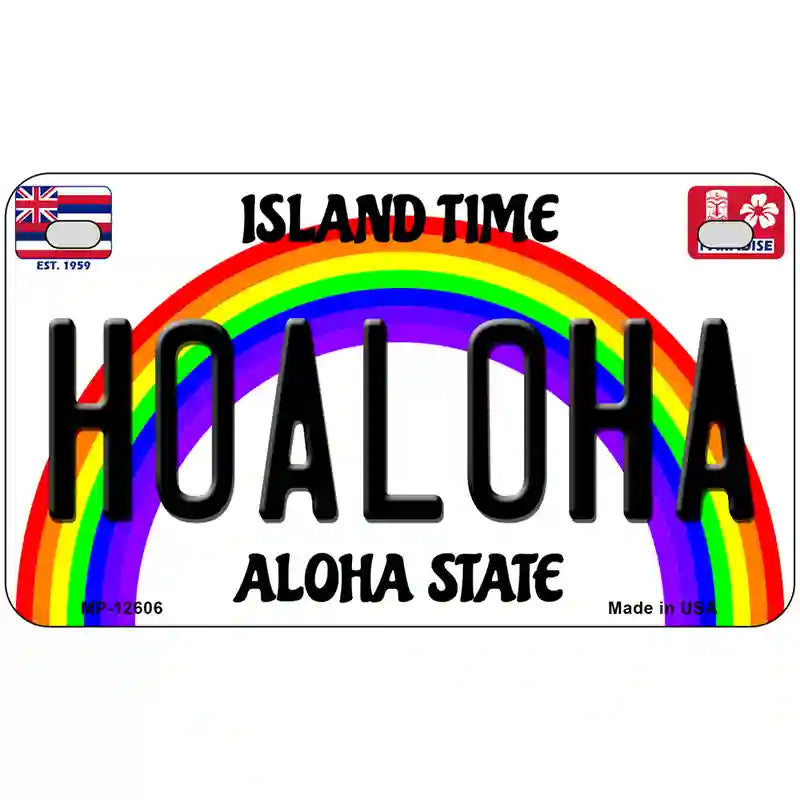 Hoaloha Hawaii Novelty Metal License Plate 7" x 4" (MP)