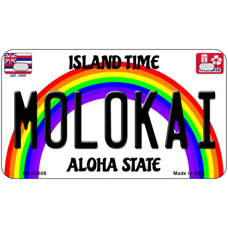 Molokai Hawaii Novelty Metal License Plate 7" x 4" (MP)