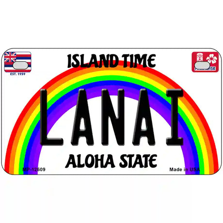 Lanai Hawaii Novelty Metal License Plate 7" x 4" (MP)