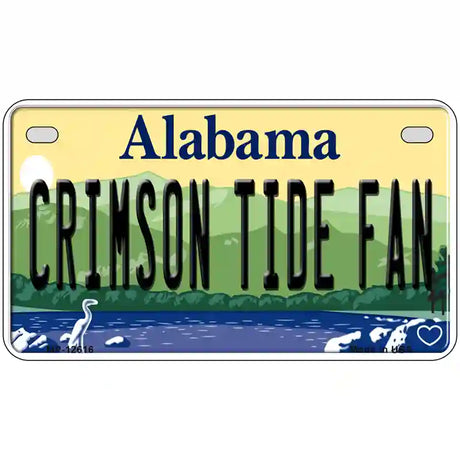 Crimson Tide Fan Novelty Metal License Plate 7" x 4" (MP)