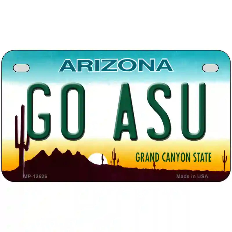 Go Arizona State Novelty Metal License Plate 7" x 4" (MP)