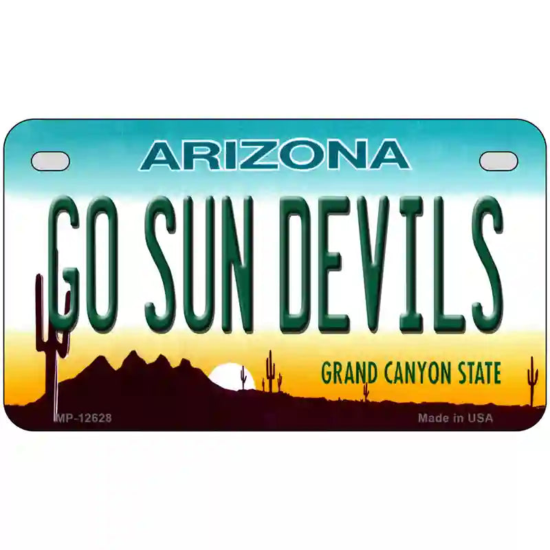 Go Sun Devils Novelty Metal License Plate 7" x 4" (MP)