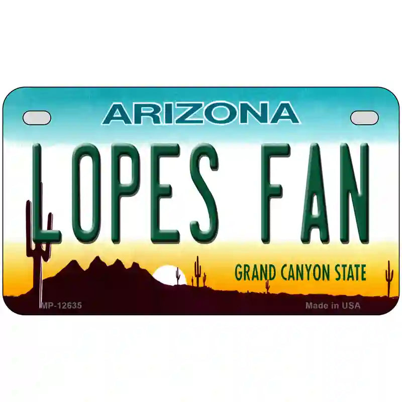 Lopes Fan Novelty Metal License Plate 7" x 4" (MP)