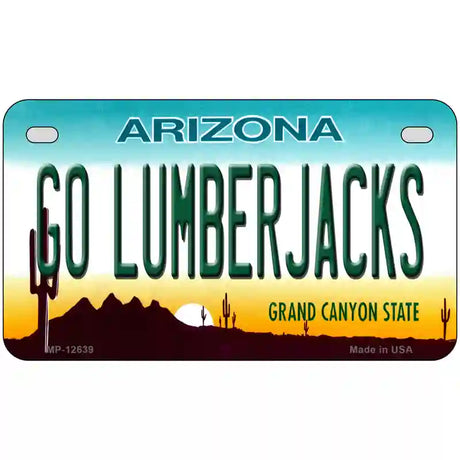 Go Lumberjacks Novelty Metal License Plate 7" x 4" (MP)