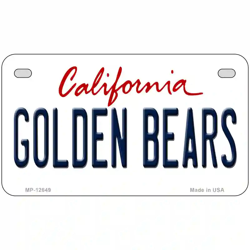 Golden Bears Novelty Metal License Plate 7" x 4" (MP)