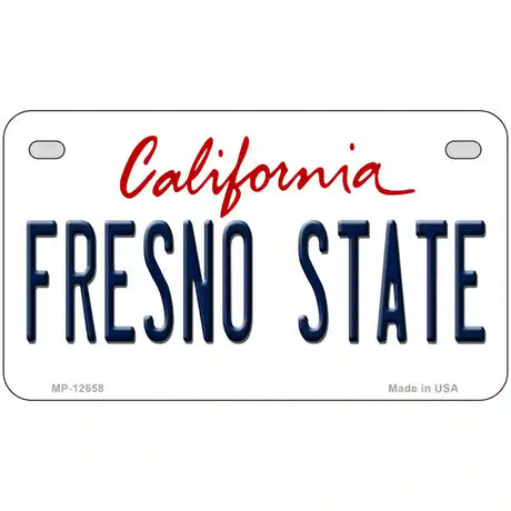 Fresno State Novelty Metal License Plate 7" x 4" (MP)