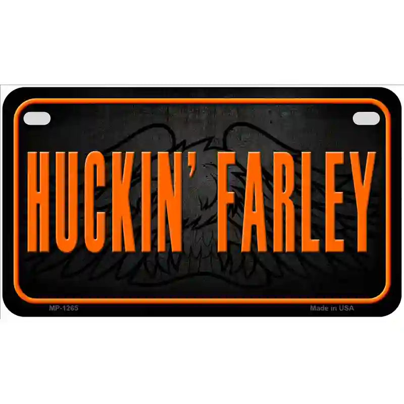 Huckin Farley Novelty Metal License Plate 7" x 4" (MP)