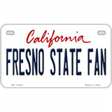 Fresno State Fan Novelty Metal License Plate 7" x 4" (MP)