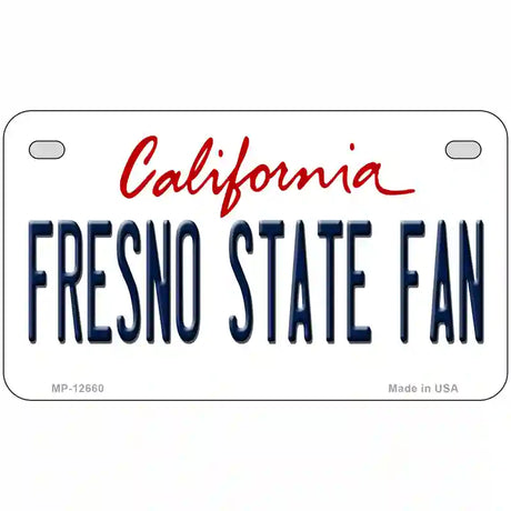 Fresno State Fan Novelty Metal License Plate 7" x 4" (MP)