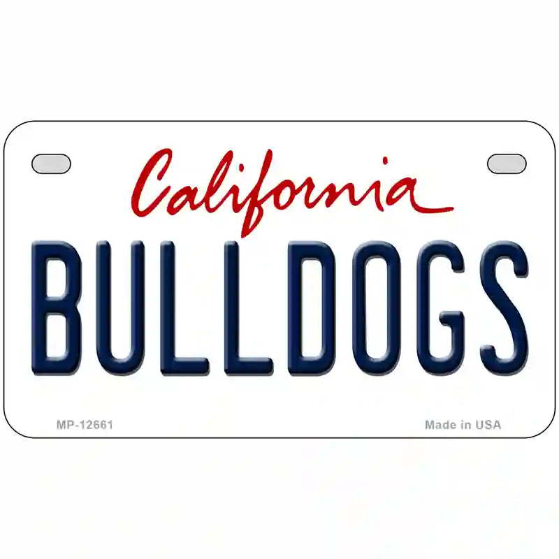 Bulldogs Novelty Metal License Plate 7" x 4" (MP)