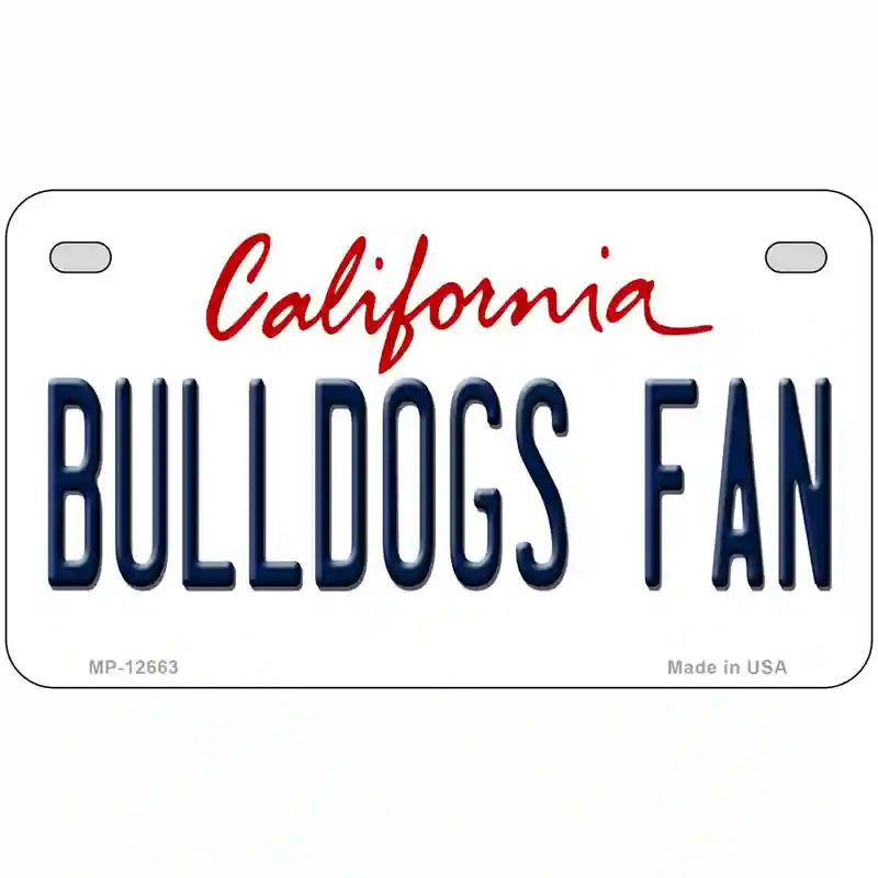 Bulldogs Fan Novelty Metal License Plate 7" x 4" (MP)