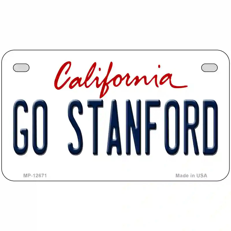 Go Stanford Novelty Metal License Plate 7" x 4" (MP)