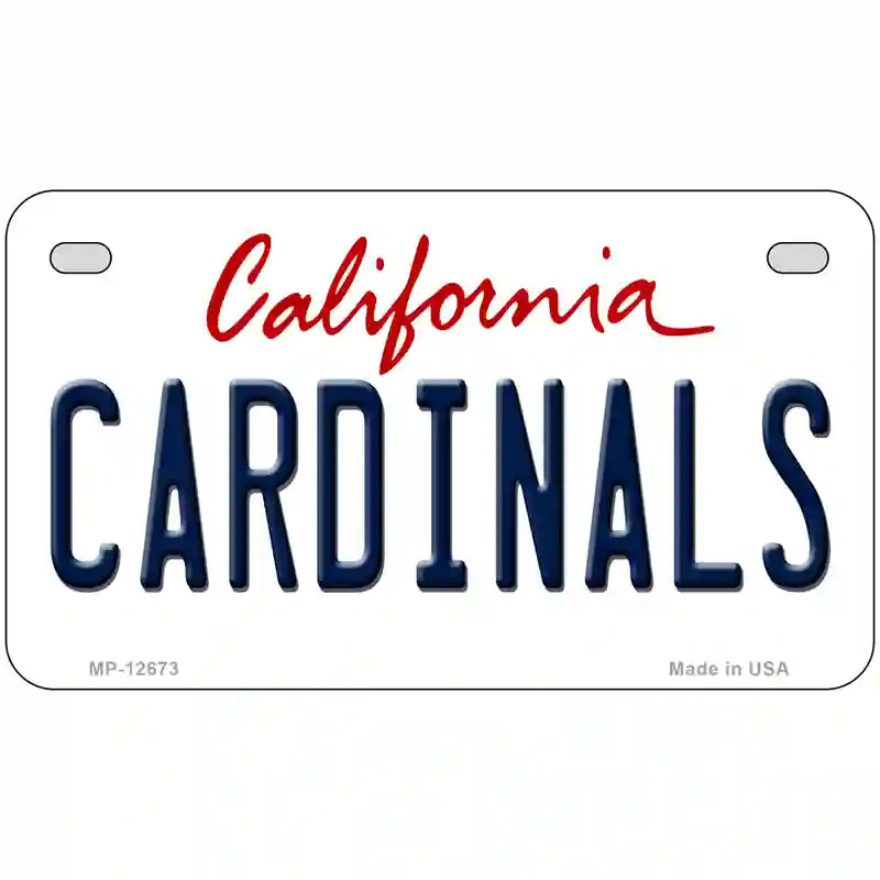 Cardinals Novelty Metal License Plate 7" x 4" (MP)