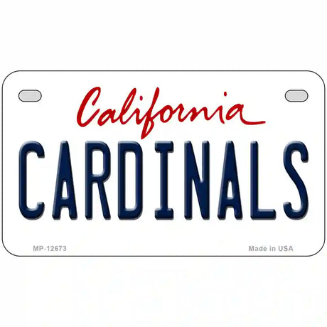 Cardinals Novelty Metal License Plate 7" x 4" (MP)