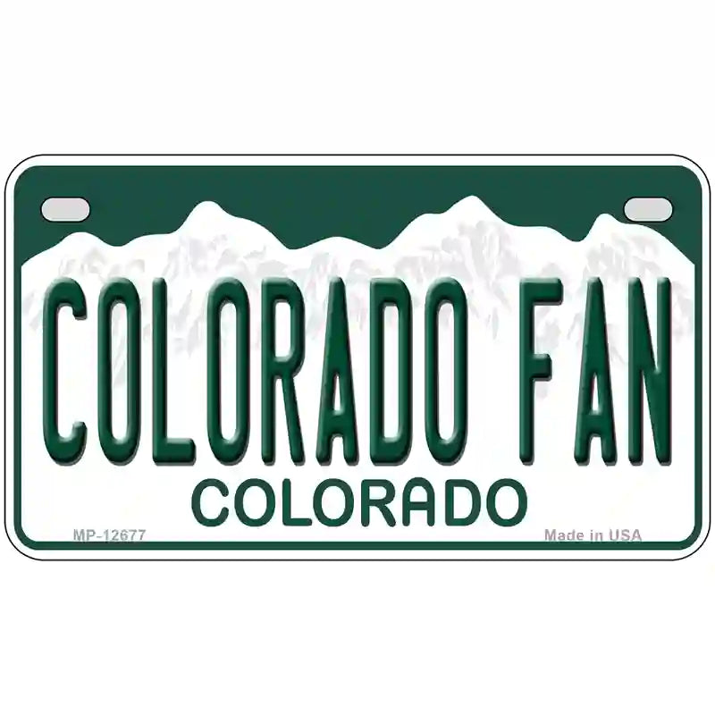 Colorado Fan Novelty Metal License Plate 7" x 4" (MP)