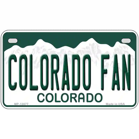 Colorado Fan Novelty Metal License Plate 7" x 4" (MP)