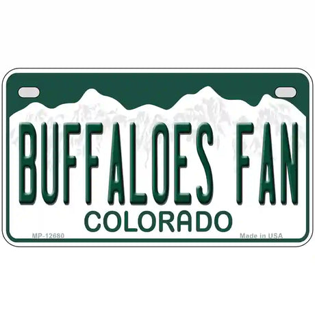 Buffaloes Fan Novelty Metal License Plate 7" x 4" (MP)