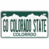 Go Colorado State Novelty Metal License Plate 7" x 4" (MP)