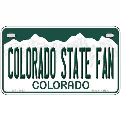 Colorado State Fan Novelty Metal License Plate 7" x 4" (MP)