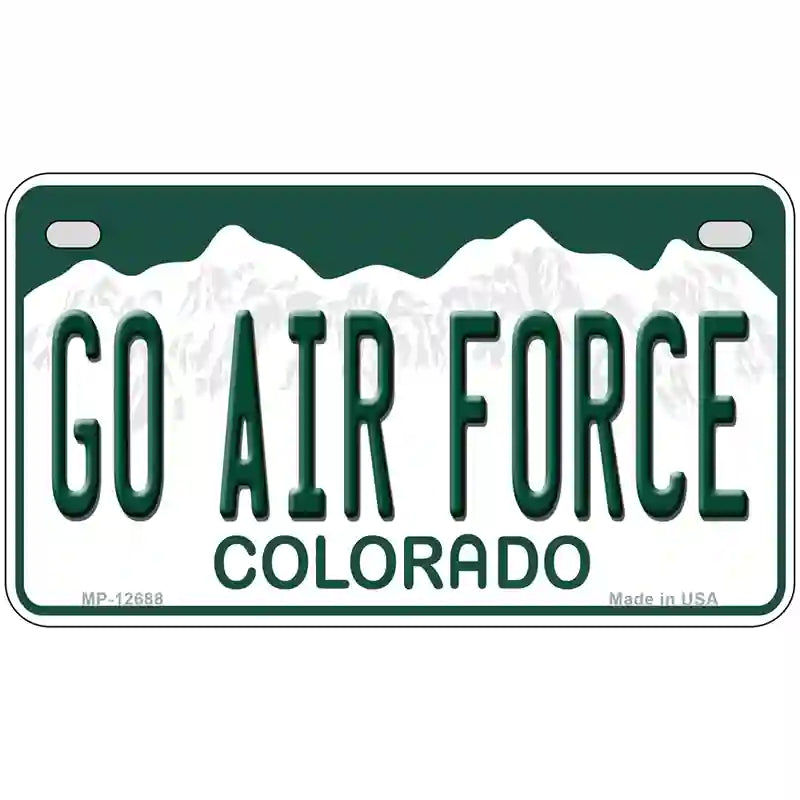 Go Air Force Novelty Metal License Plate 7" x 4" (MP)