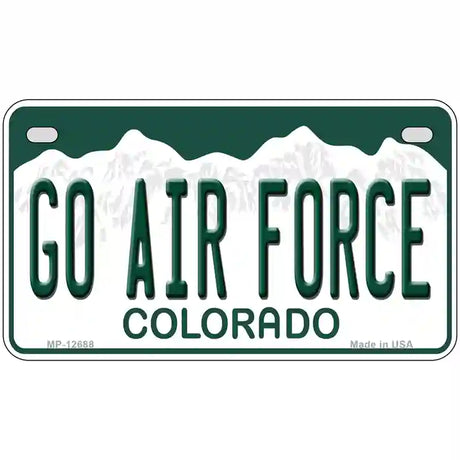 Go Air Force Novelty Metal License Plate 7" x 4" (MP)