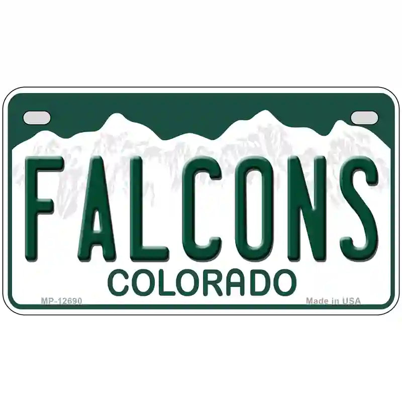 Falcons Novelty Metal License Plate 7" x 4" (MP)