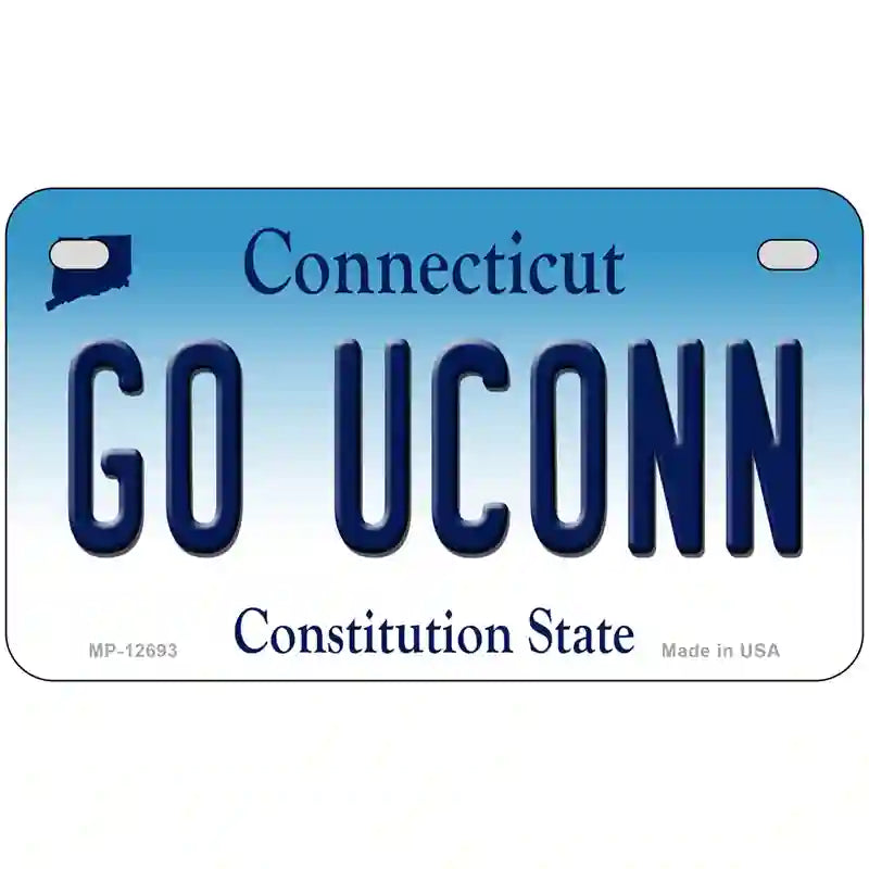 Go UConn Novelty Metal License Plate 7" x 4" (MP)