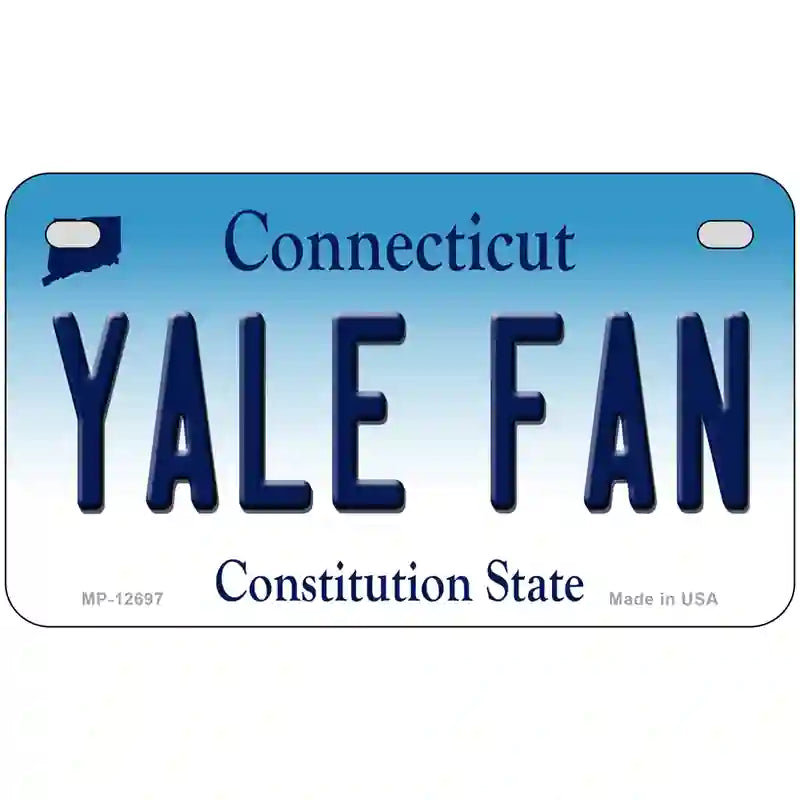 Yale Fan Novelty Metal License Plate 7" x 4" (MP)