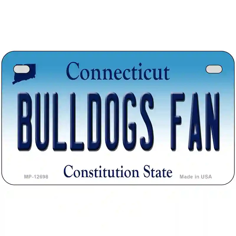 Bulldogs Fan Connecticut Novelty Metal License Plate 7" x 4" (MP)