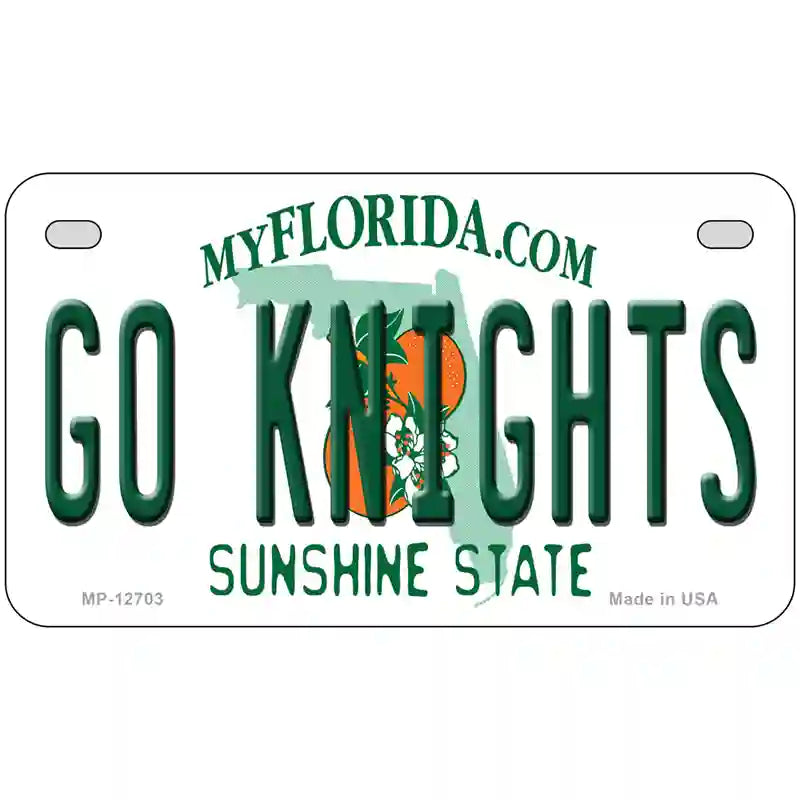 Go Knights Novelty Metal License Plate 7" x 4" (MP)