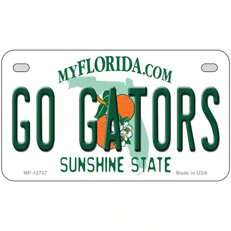 Go Gators Novelty Metal License Plate 7" x 4" (MP)