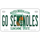 Go Seminoles Novelty Metal License Plate 7" x 4" (MP)