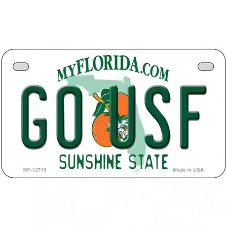 Go USF Novelty Metal License Plate 7" x 4" (MP)