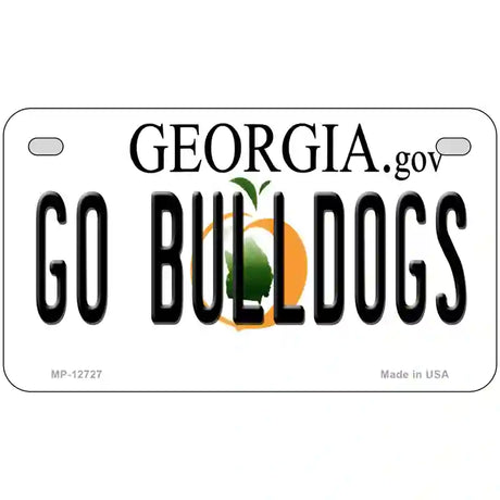 Go Bulldogs Georgia Novelty Metal License Plate 7" x 4" (MP)